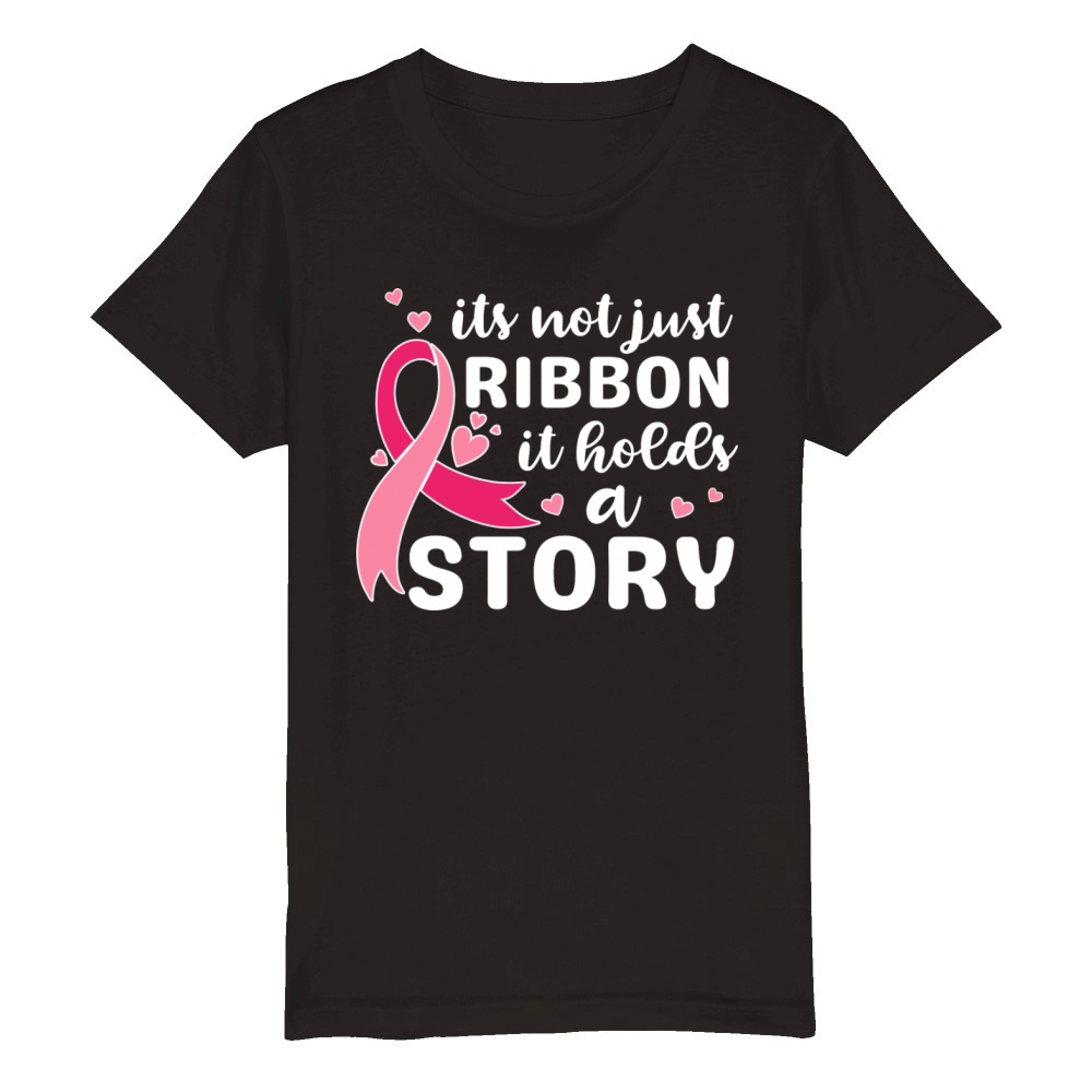 Its not just ribbon it holds a story support shirt Organic Kids Crewneck T-shirt