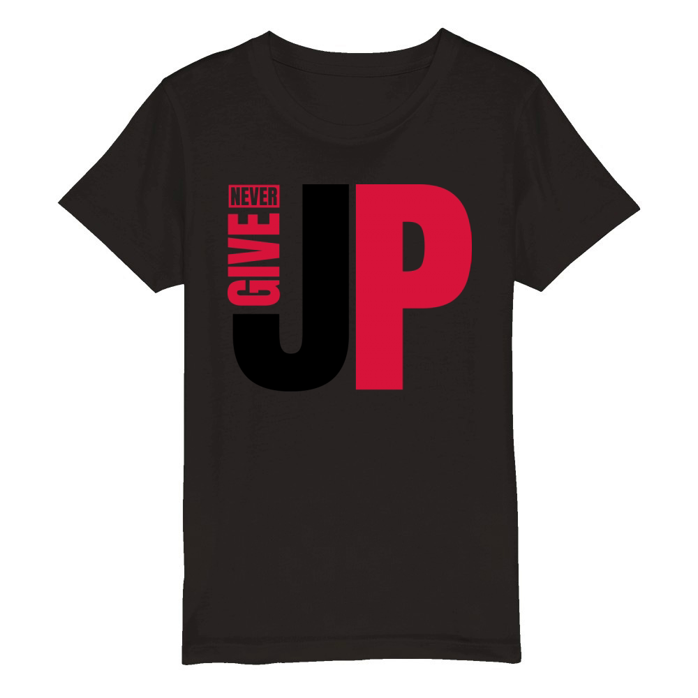 Never Give Up Organic Kids Crewneck T-shirt