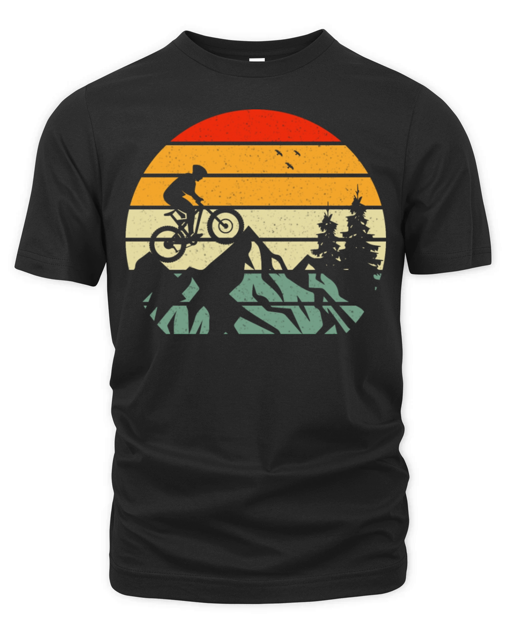 Vintage mountain bike sunset ride Organic Unisex T-shirt