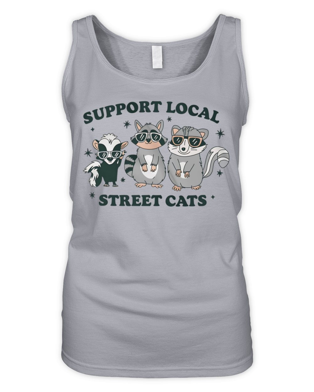 Support Local Street Cats Skunk Raccoon and Possum Organic Women's Tank Top