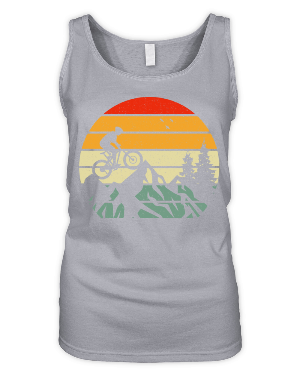 Vintage mountain bike sunset ride Organic Women's Tank Top