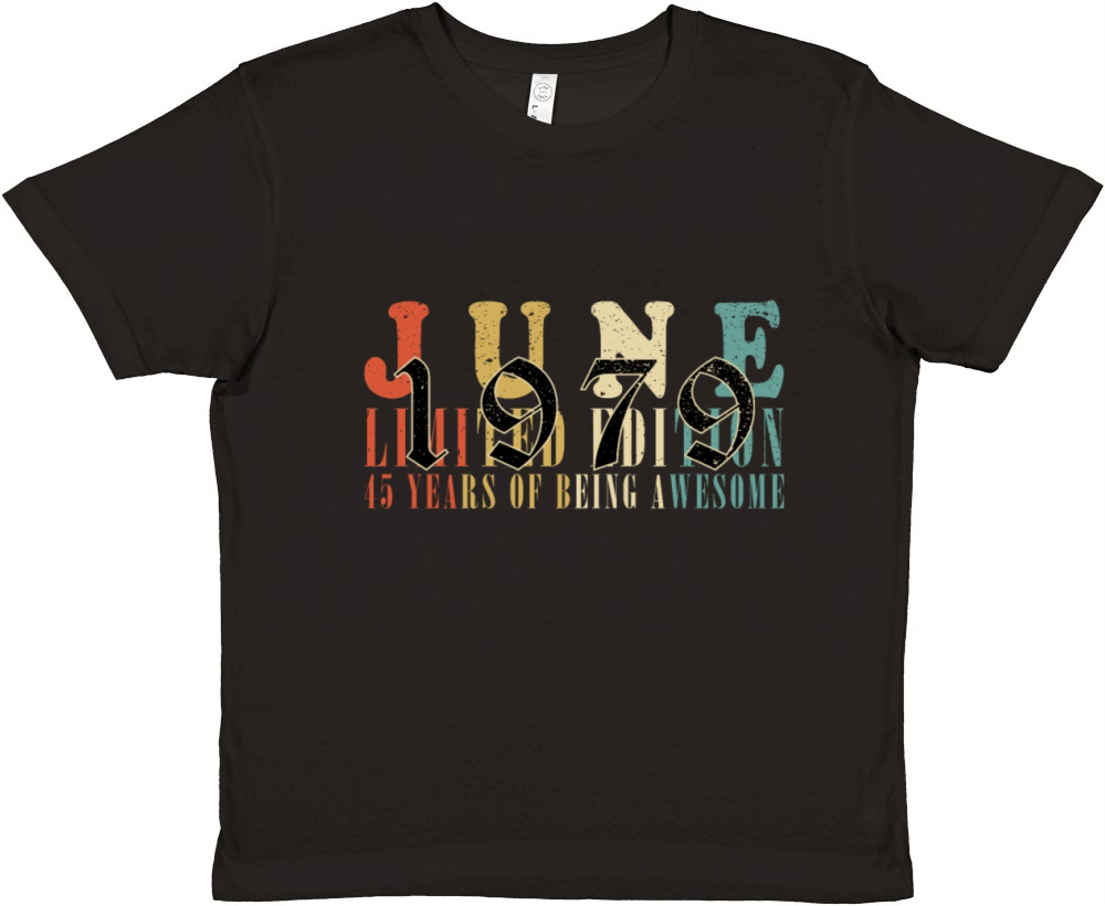 45th birthday 45 years June 1979 Premium Kids Crewneck T-shirt