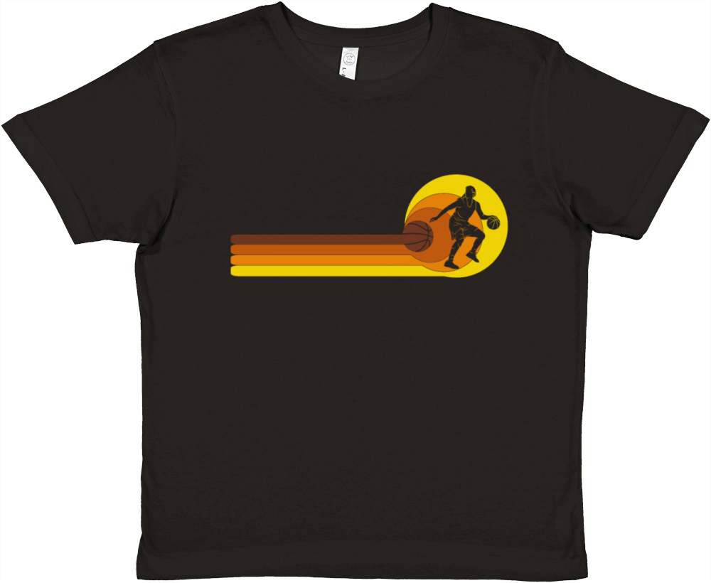 Basketball-Player Vintage 70s 80s Years Birthday Premium Kids Crewneck T-shirt