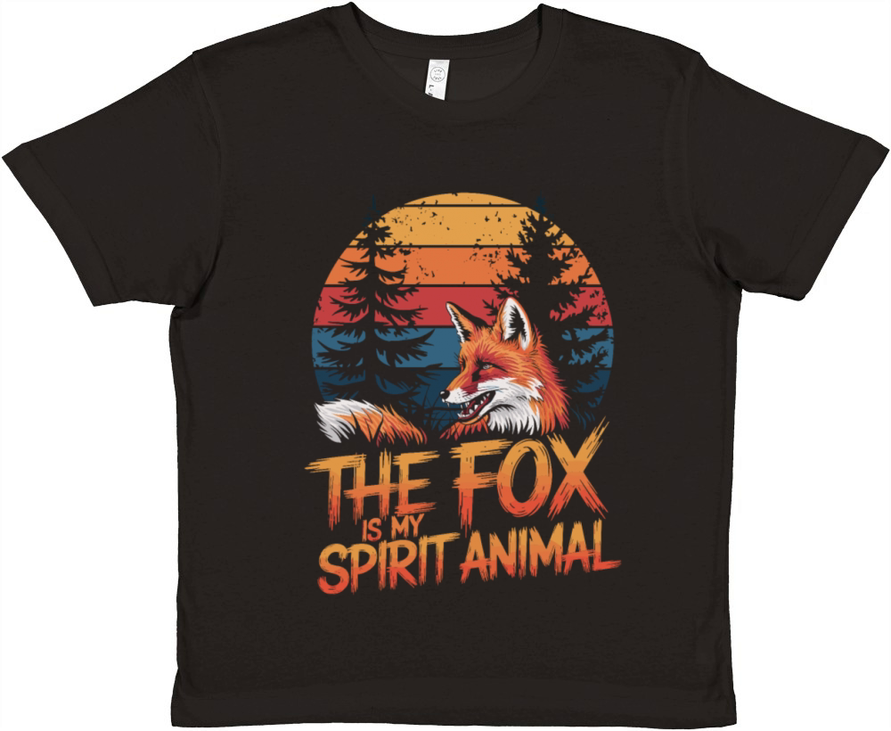 The Fox Is My Spirit Animal Premium Kids Crewneck T-shirt