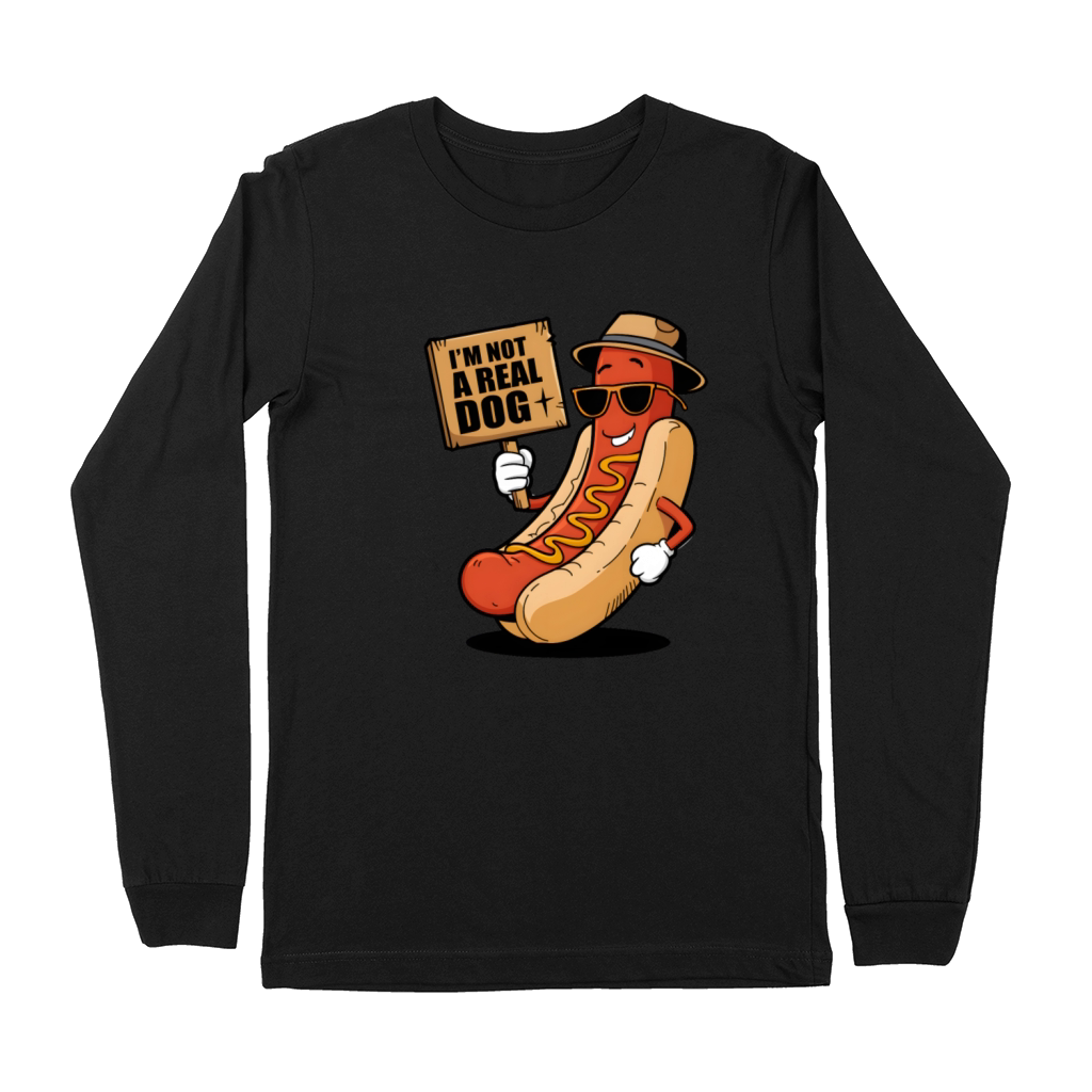 Im Not A Real Dog Hot Dog Premium Long Sleeve