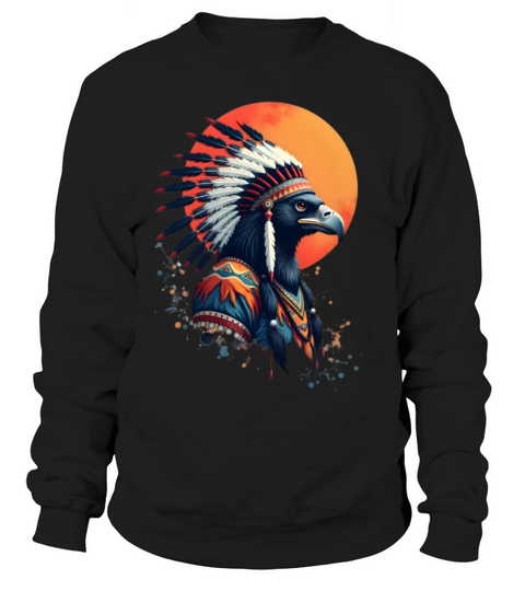 Wind Feather Native American Illustration Sweatshirt Unisex
