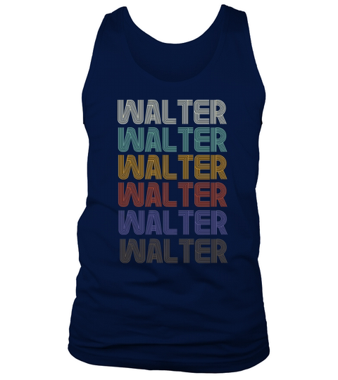 WALTER First Name Retro Pattern Vintage Stylet Tank Top Unisex