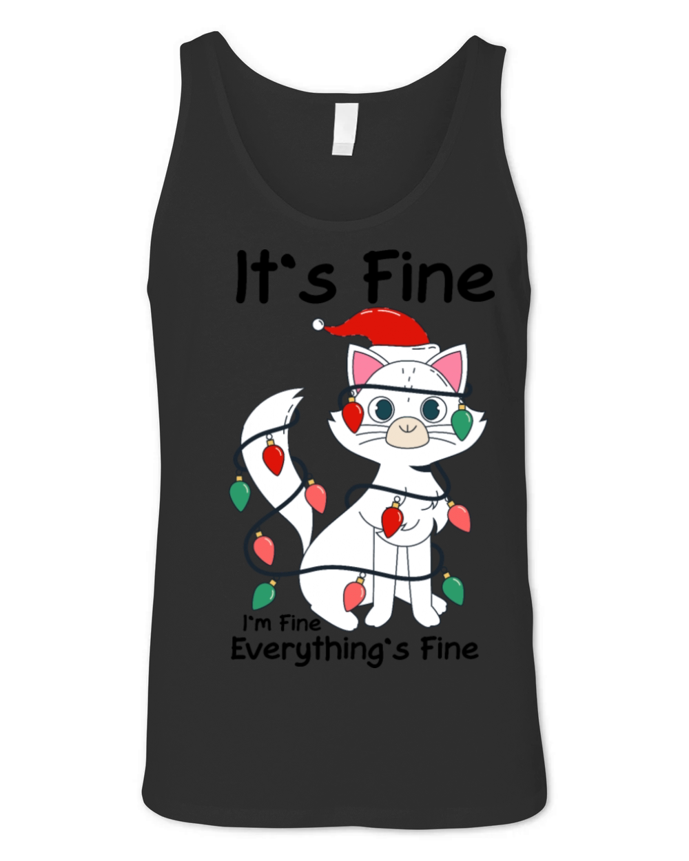 Festive Feline Fun Unisex Jersey Tank
