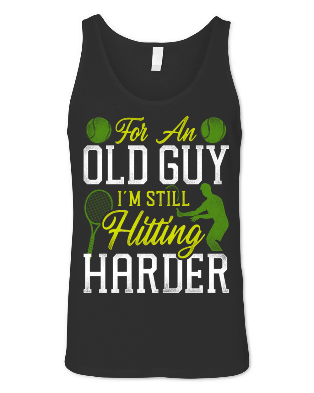 Funny Tennis Player Racket Grandpa Unisex Jersey Tank