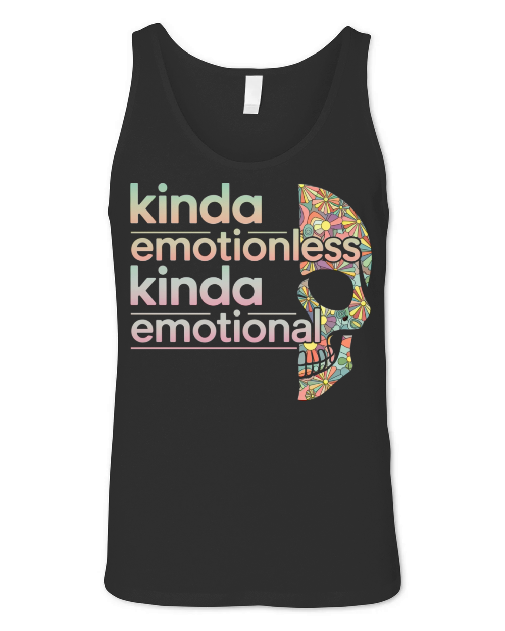 Kinda Emotionless Kinda Emotional 6 Unisex Jersey Tank