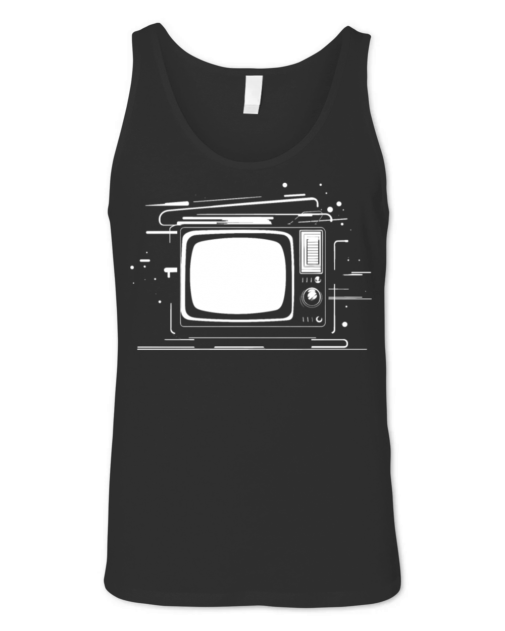 Retro TV Sketch Unisex Jersey Tank