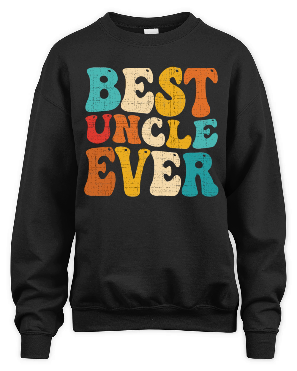 Best Uncle Ever Retro Vintage Uncle Fathers Day Unisex Premium Crewneck Sweatshirt