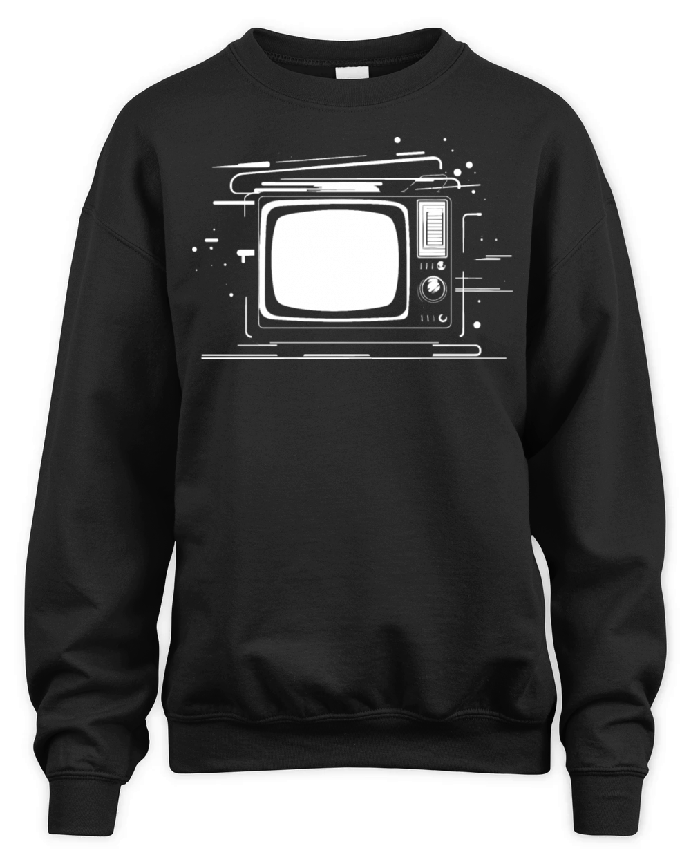 Retro TV Sketch Unisex Premium Crewneck Sweatshirt