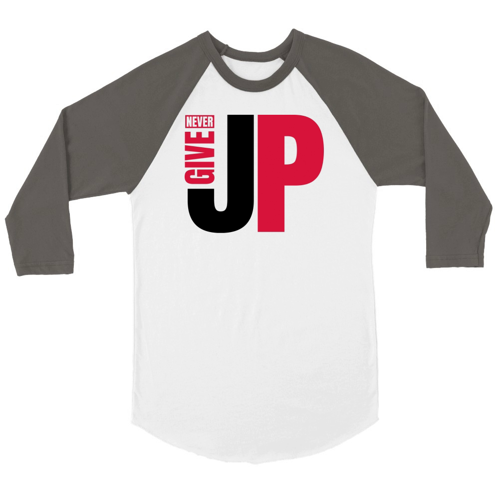 Never Give Up Unisex ¾ sleeve Raglan T-shirt