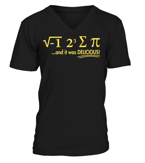 I Ate Some Pie And It Was Delicious 8 Pi Day 1BK4 V-Neck T-shirt