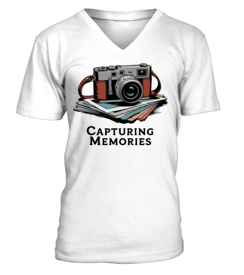 vintage camera memories V-Neck T-shirt