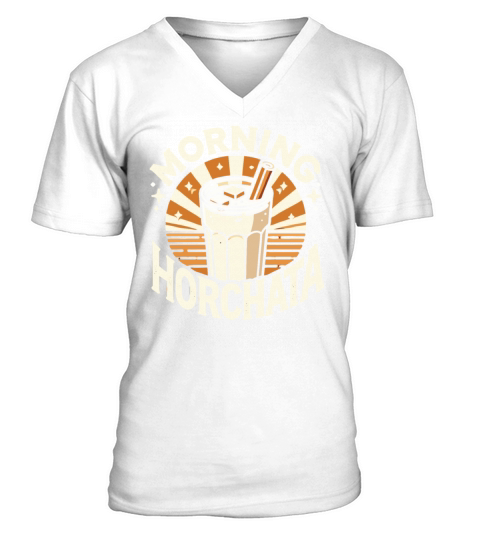 Vintage Retro Style Horchata Mexican Drink Summer V-Neck T-shirt