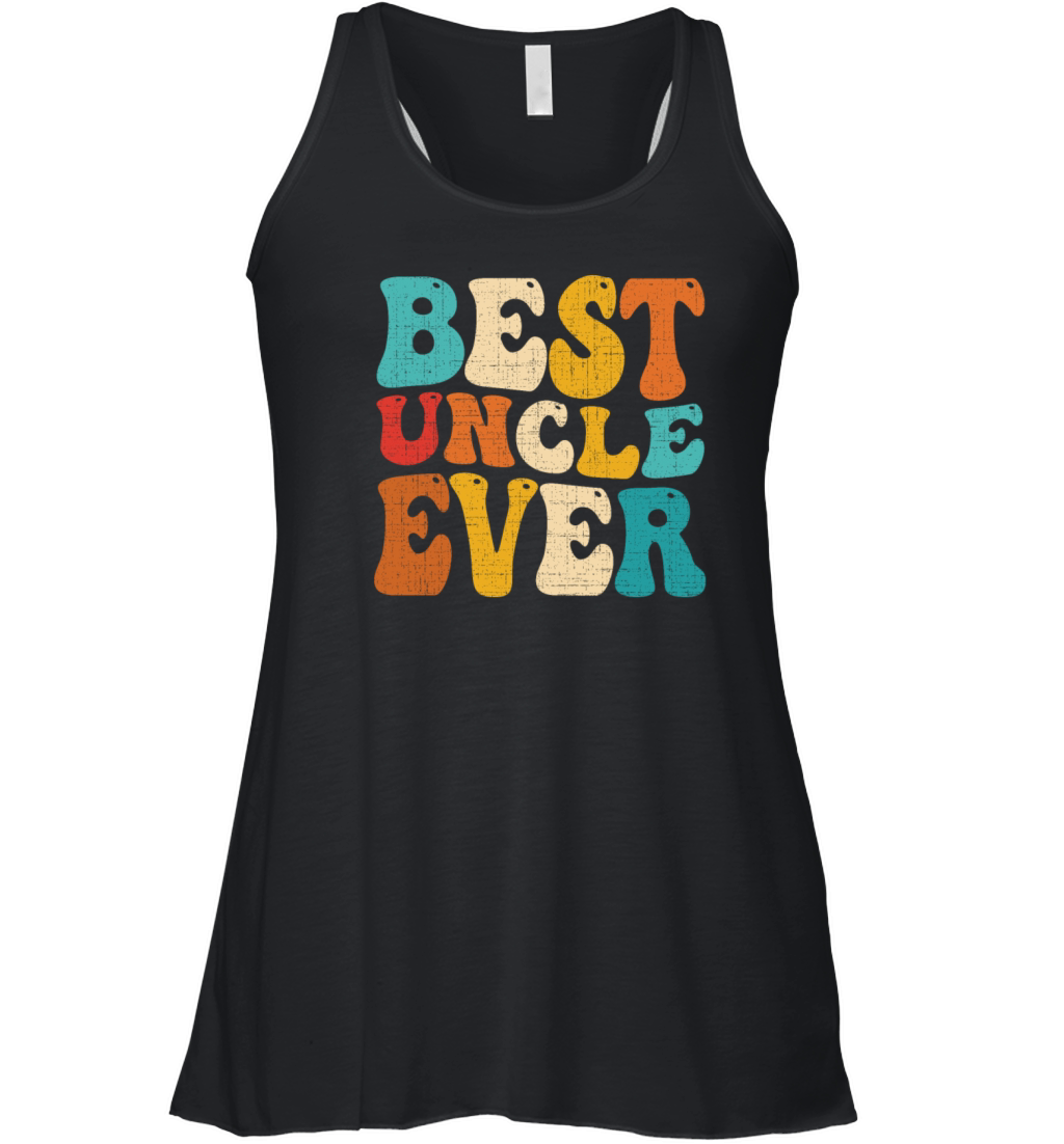 Best Uncle Ever Retro Vintage Uncle Fathers Day Women's Flowy Tank Top