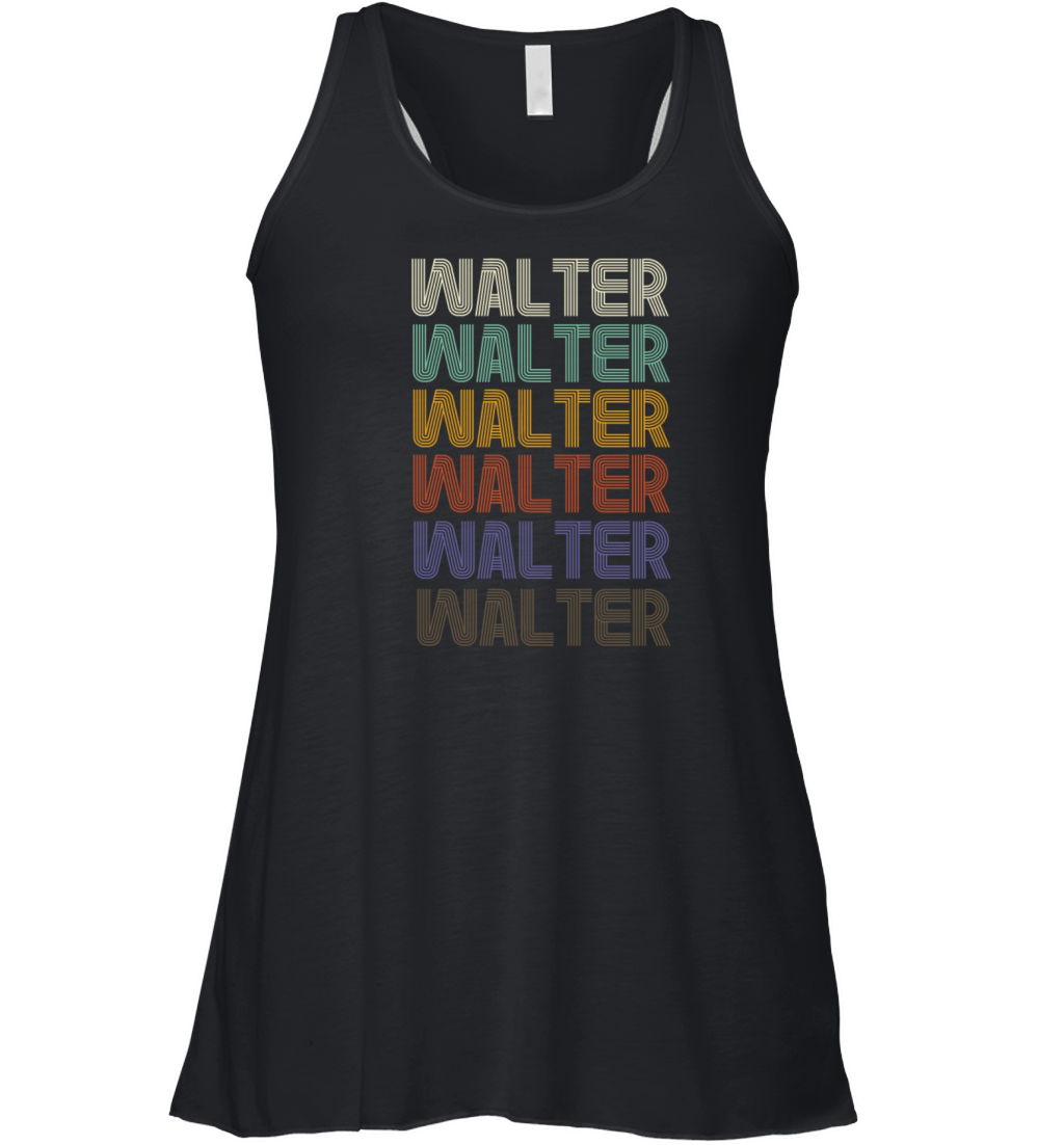 WALTER First Name Retro Pattern Vintage Stylet Women's Flowy Tank Top