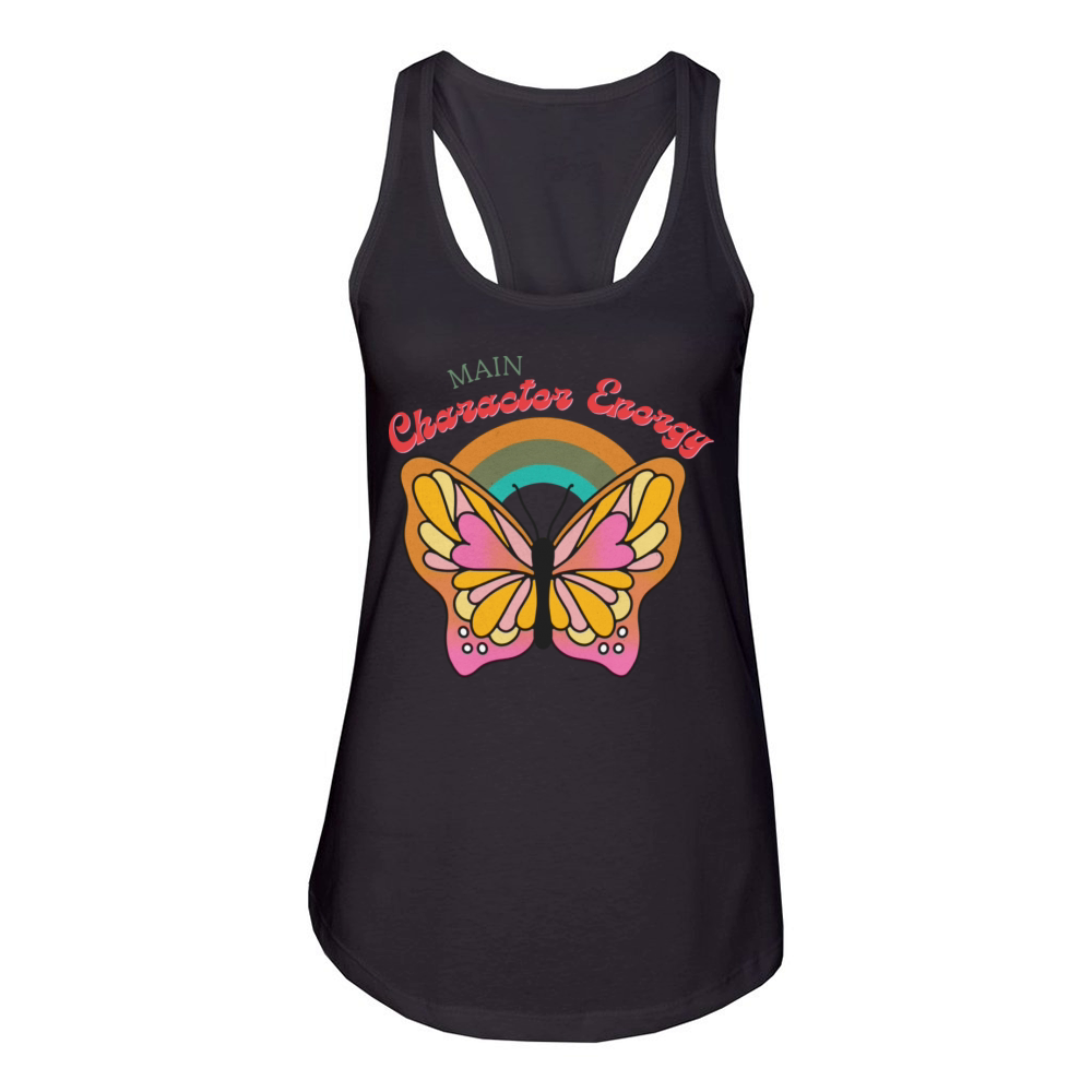 Main character energy Women's Racerback Tank
