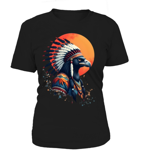 Wind Feather Native American Illustration Women's T-Shirt