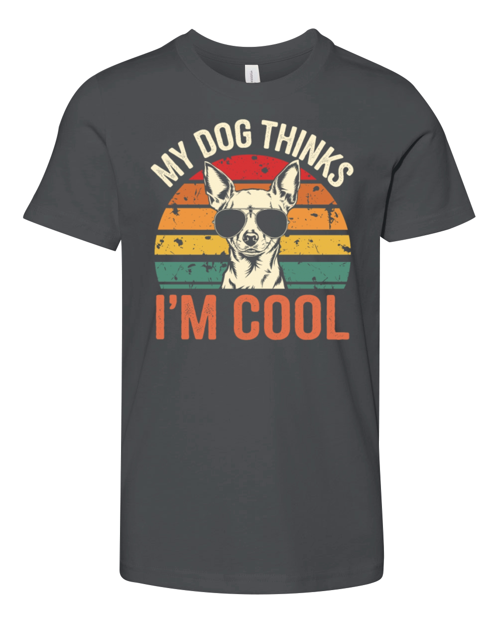 Chihuahua My Dog Thinks Im Cool Youth Unisex Jersey Tee