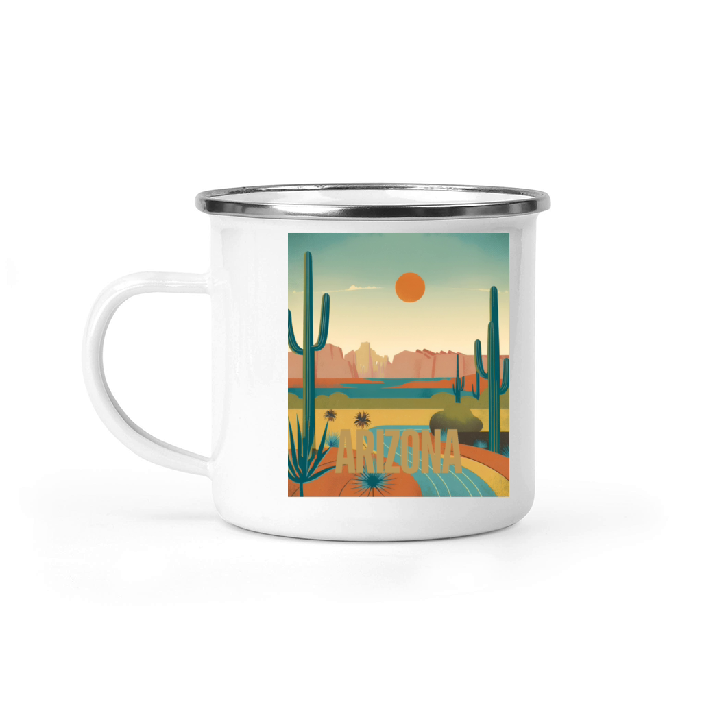 Arizona Desert Vintage Sunset T-Shirt Camping Mug
