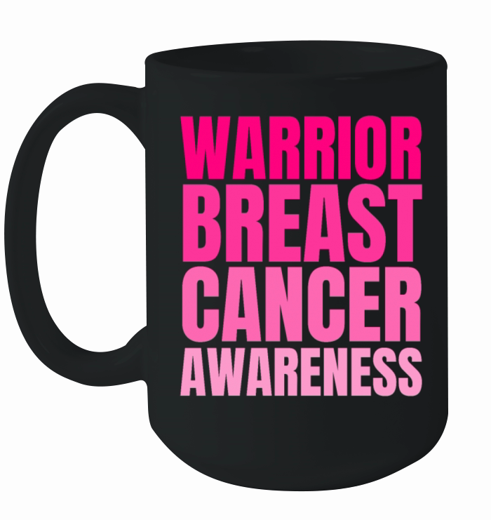 Pink Warrior Breast Cancer Awareness Support Ceramic Mug
