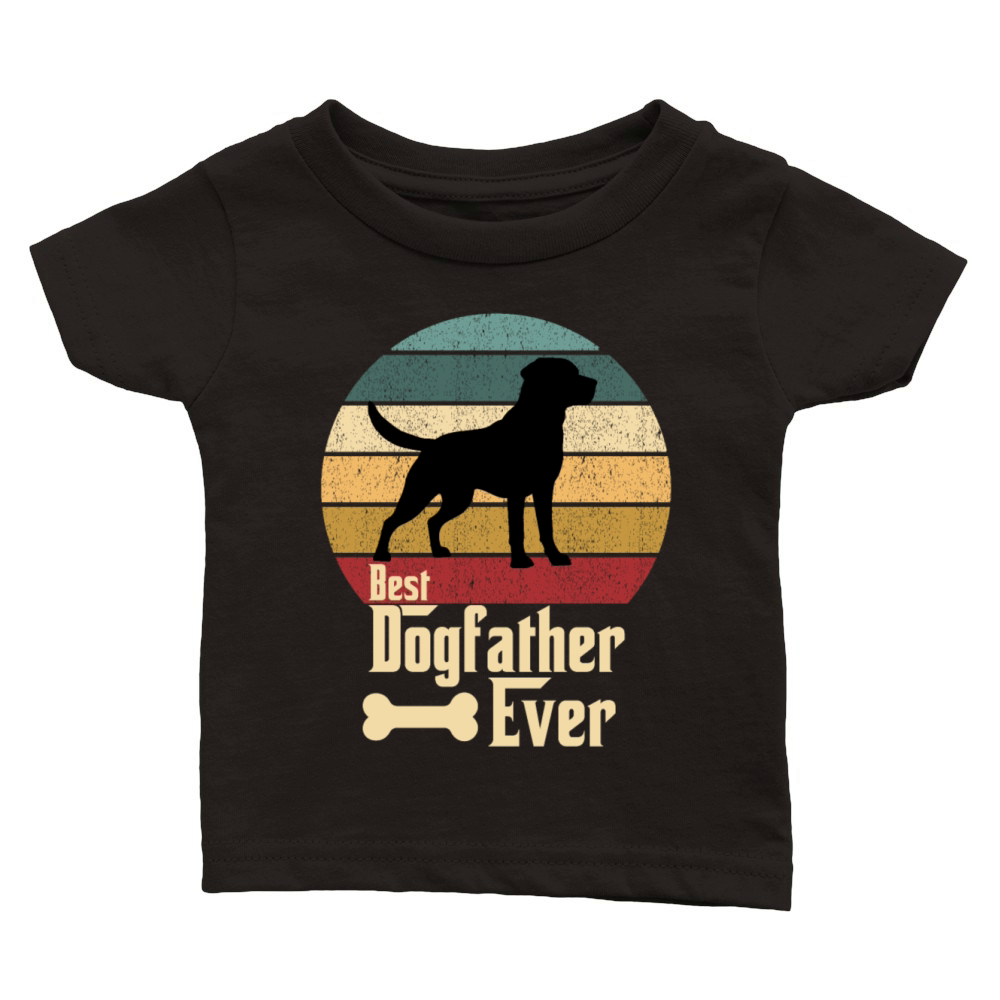 Best Dog Dad Ever Funny dog dad The Dogfather Classic Baby Crewneck T-shirt