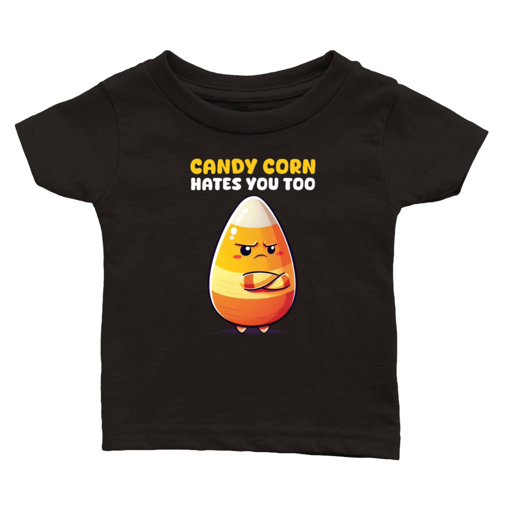 Candy Corn Candy Corn Hates You Too Classic Baby Crewneck T-shirt