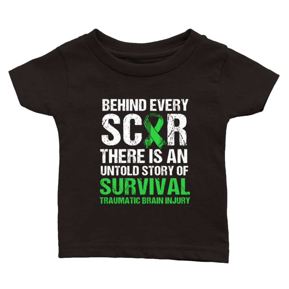 Traumatic Brain Injury Awareness For TBI Survivor Classic Baby Crewneck T-shirt