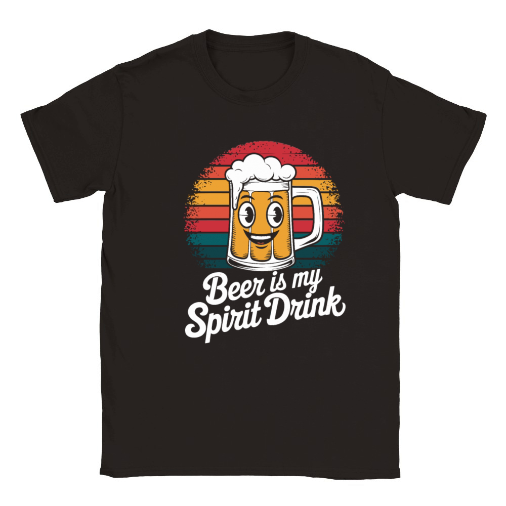 Beer Is My Spirit Drink Vintage Mug Classic Kids Crewneck T-shirt