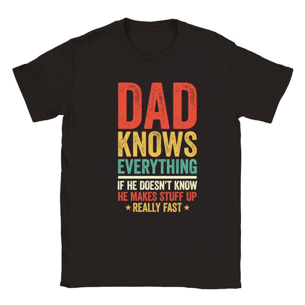 Dad Knows Everything Vintage For Father s Day Classic Kids Crewneck T-shirt