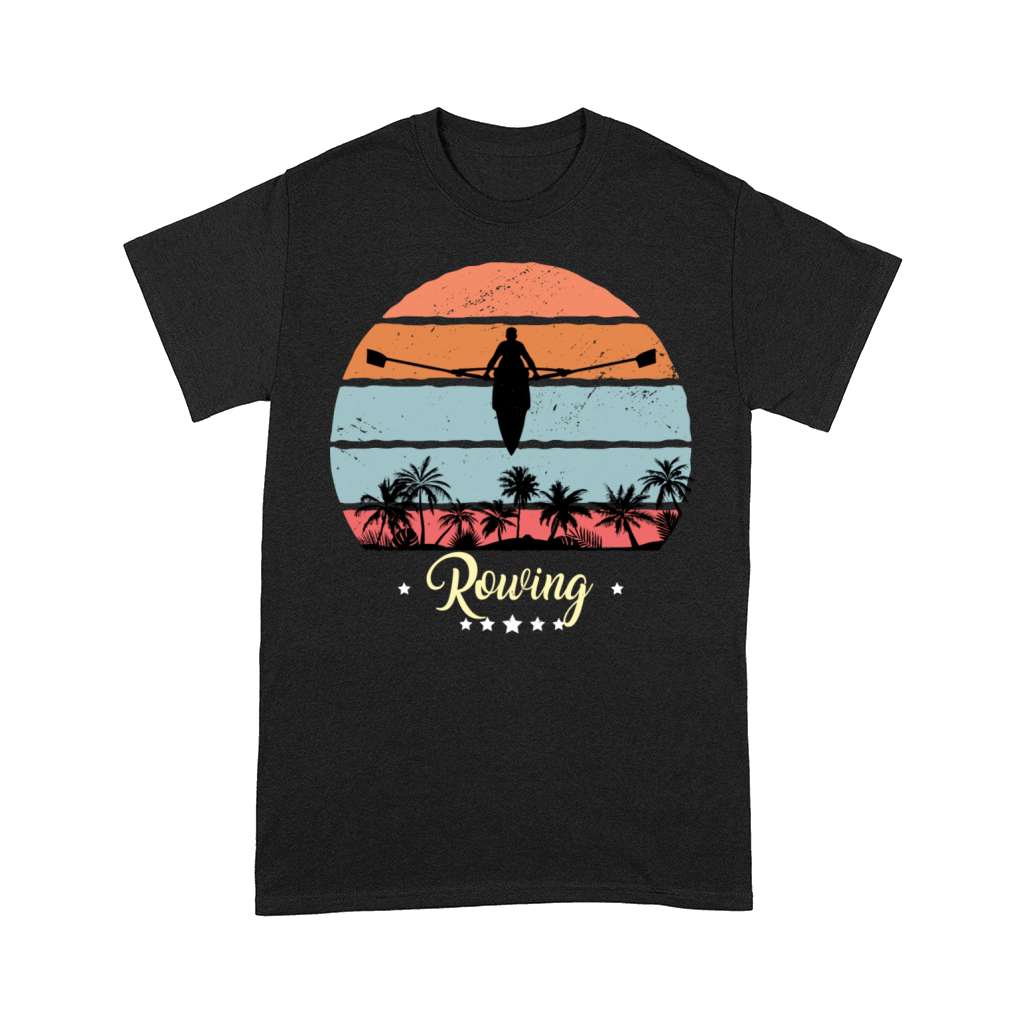 Vintage Racers in the Sunset by Retro Boater Women's Jersey Short Sleeve V-Neck Tee