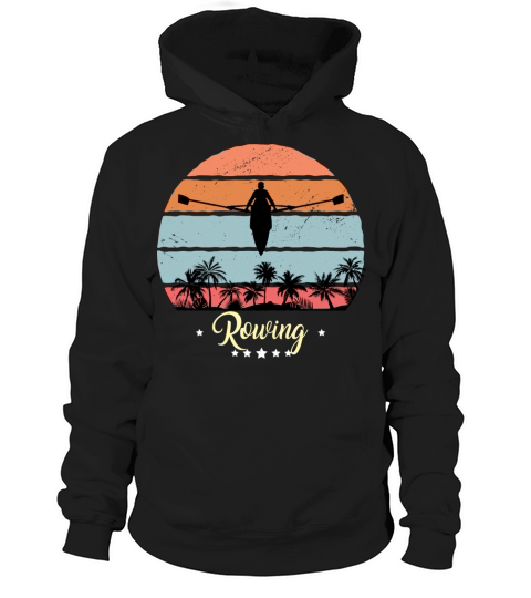 Kayak rowing vintage retro sunset sport Hoodie Unisex