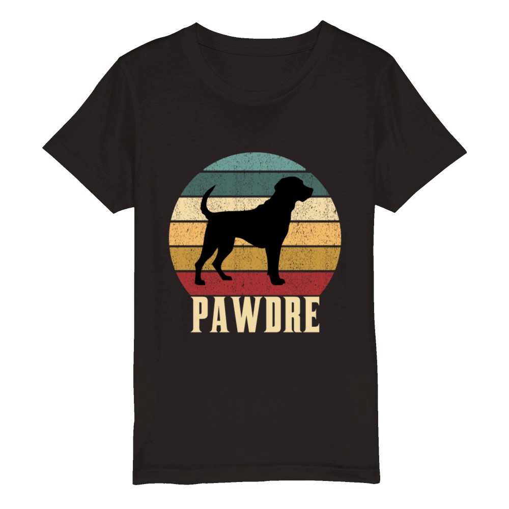 Pawdre Funny Best Dog Dad Ever Funny dog dad Organic Kids Crewneck T-shirt