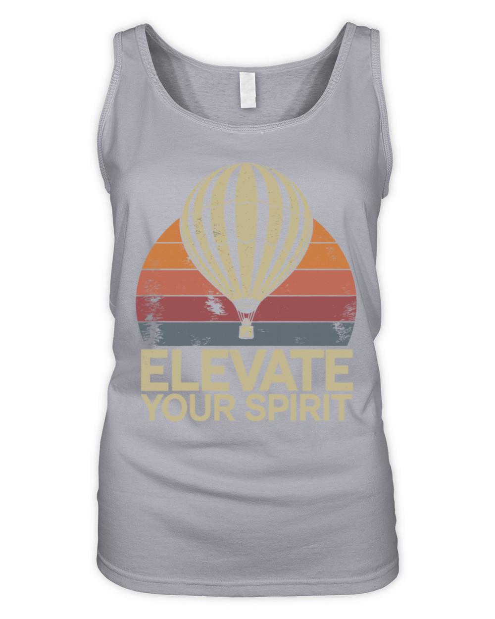 Hot Air Balloon Inspiration Quote Elevate Your Organic Women's Tank Top