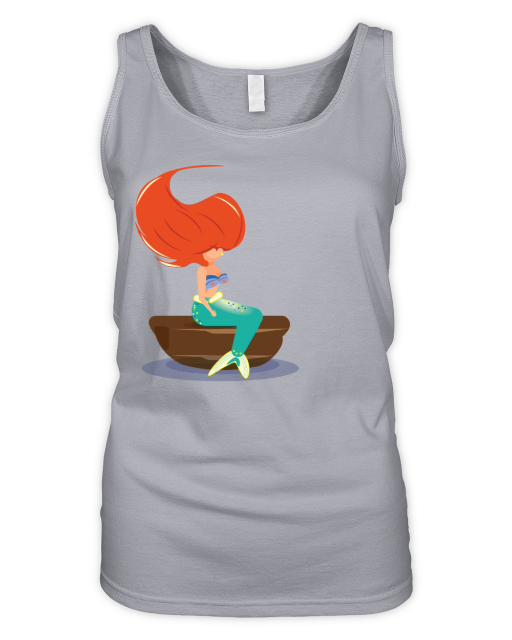 Mermaid Red Hair Unisex Organic Women's Tank Top