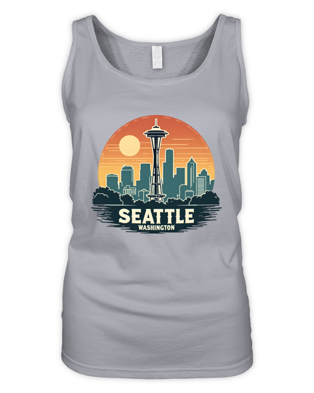 Vintage Seattle Washington Organic Women's Tank Top