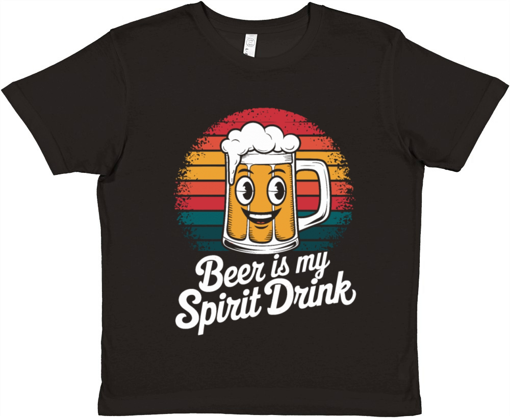 Beer Is My Spirit Drink Vintage Mug Premium Kids Crewneck T-shirt
