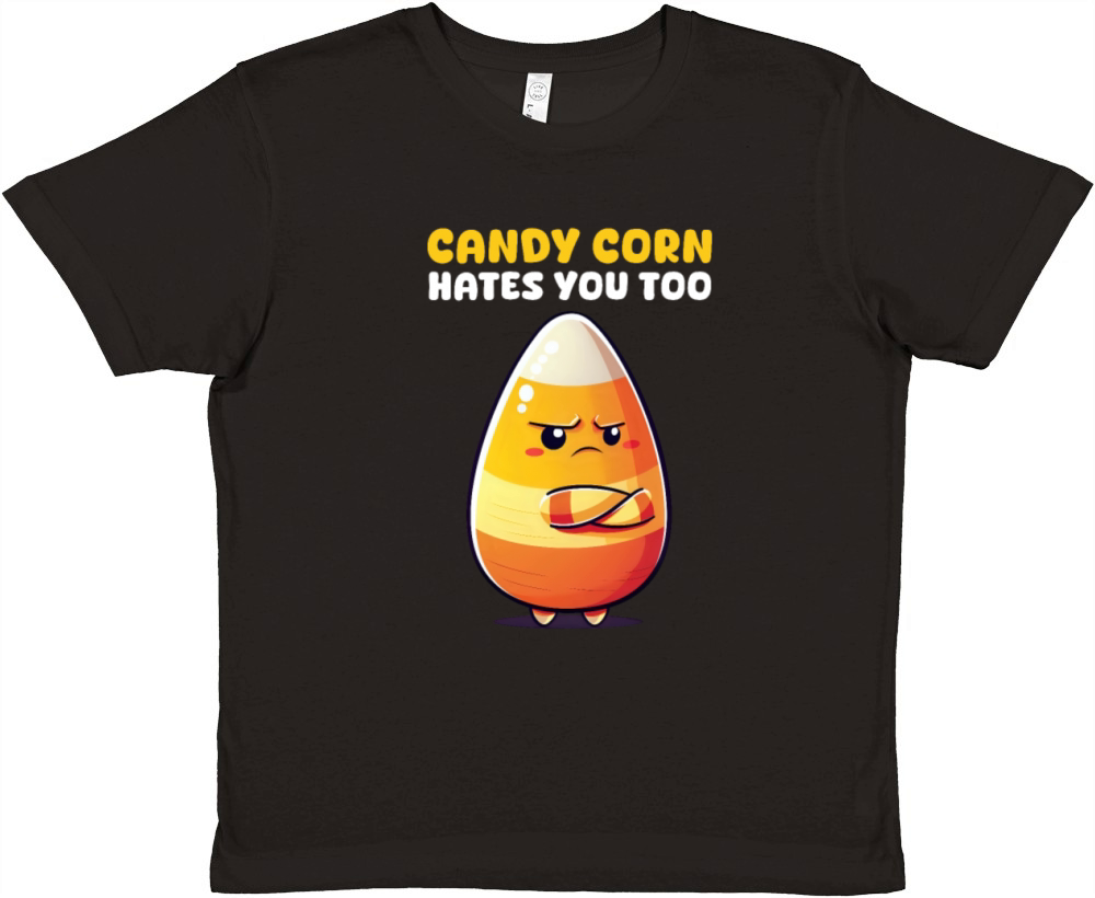 Candy Corn Candy Corn Hates You Too Premium Kids Crewneck T-shirt
