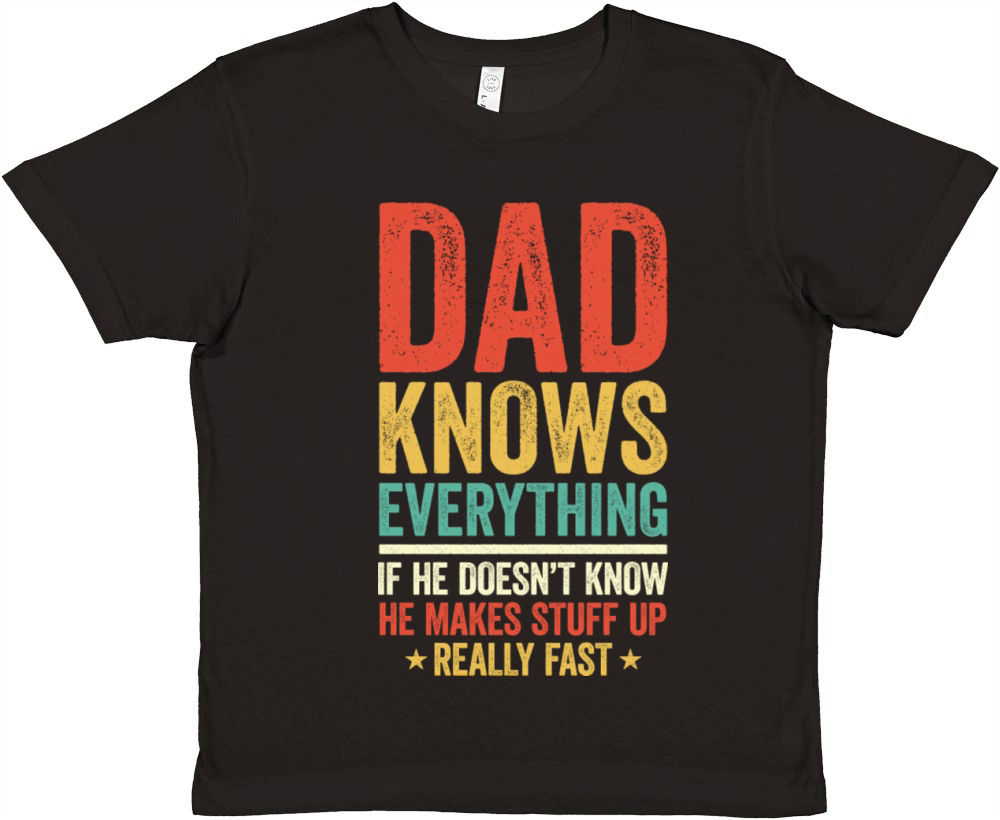 Dad Knows Everything Vintage For Father s Day Premium Kids Crewneck T-shirt