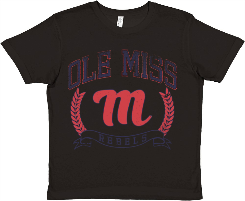 Mississippi Rebels Victory Vintage Secondary Premium Kids Crewneck T-shirt