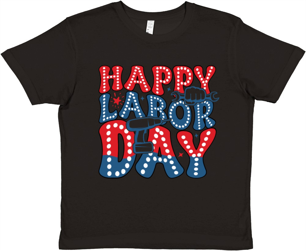 Retro Labor Day Premium Kids Crewneck T-shirt
