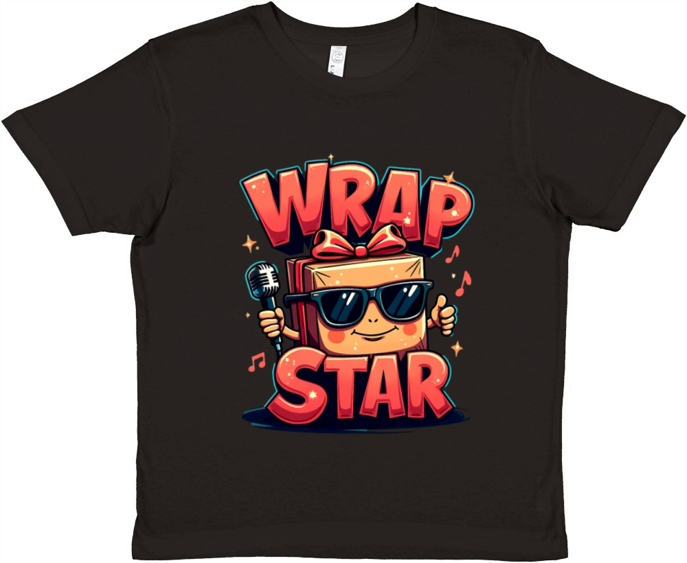 Wrap Star Christmas Present Premium Kids Crewneck T-shirt