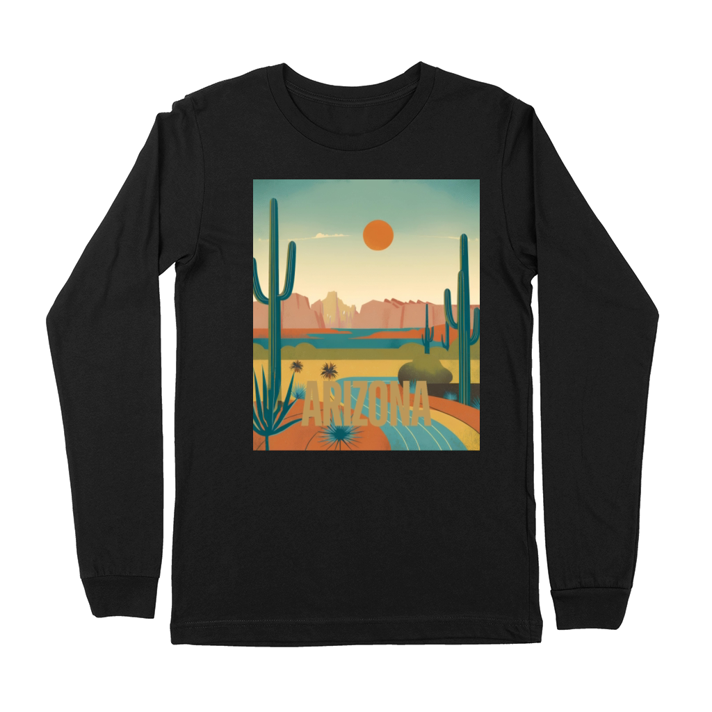 Arizona Desert Vintage Sunset T-Shirt Premium Long Sleeve