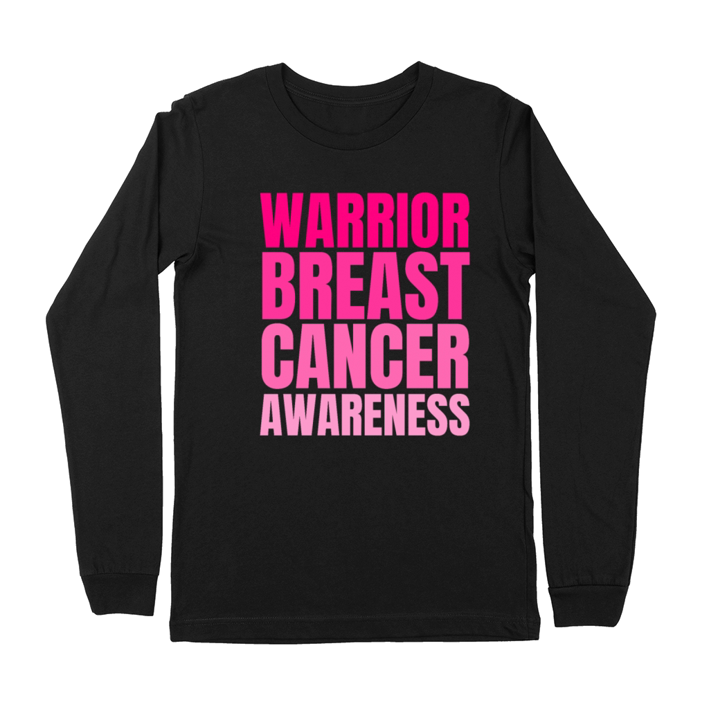 Pink Warrior Breast Cancer Awareness Support Premium Long Sleeve