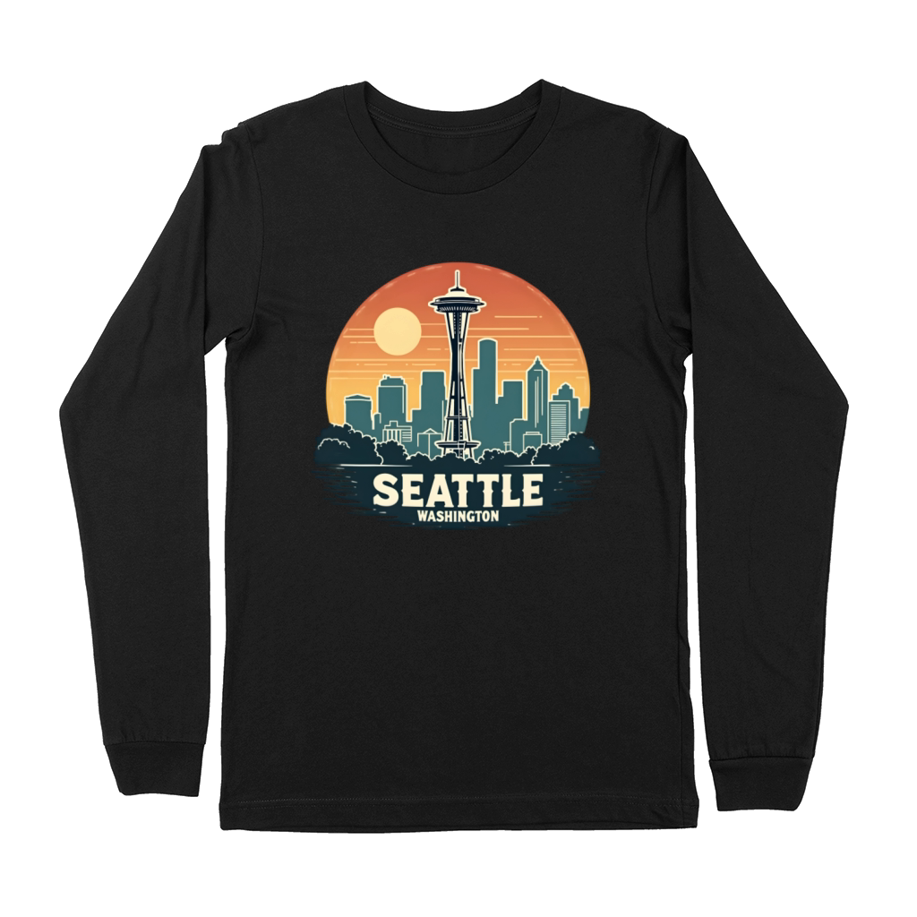 Vintage Seattle Washington Premium Long Sleeve