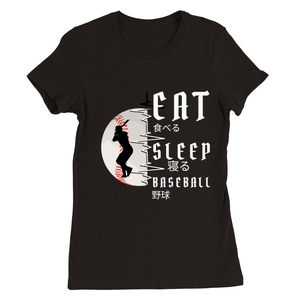 Eat Sleep Baseball Baseball Player Funny Baseball Premium Womens Crewneck T-shirt