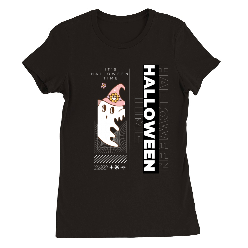 Halloween Vibes Aesthetic Premium Womens Crewneck T-shirt